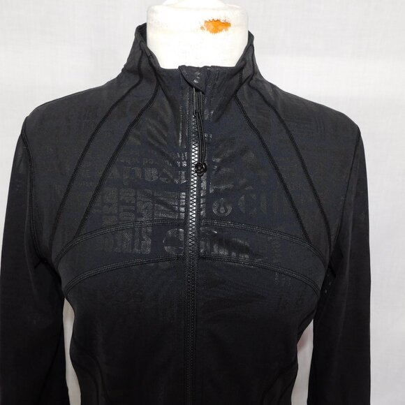 Lululemon Define Jacket Manifesto 20YR Spark Foil Shine Black Ltd Ed Womens 10 - Picture 2 of 14